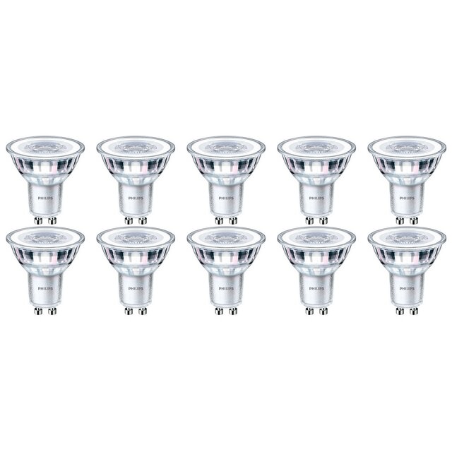 PHILIPS LED Spot 10 Pack GU10 - Dimbaar & Warm Wit Lichtbronnen