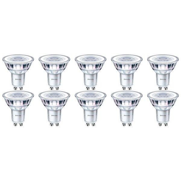 Philips PHILIPS LED Spot 10 Pack - GU10 Fitting - Dimbaar - Zeer Warm Wit 2700K Philips PHILIPS LED Spot 10 Pack - GU10 Fitting - Dimbaar - Zeer Warm Wit 2700K