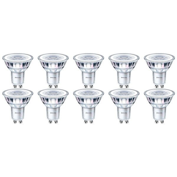 Philips PHILIPS LED Spot 10 Pack - CorePro 830 GU10 Fitting - Warm Wit 3000K Philips PHILIPS LED Spot 10 Pack - CorePro 830 GU10 Fitting - Warm Wit 3000K