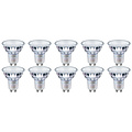 Philips LED Spot 10 Pack - Dimmable GU10 with Warm White Light (2200K-2700K)