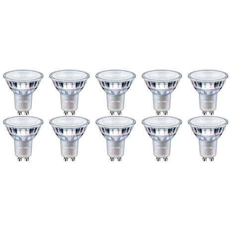 Philips LED Spot 10 Pack - Dimbaar GU10 met Warm Wit Licht (2200K-2700K)