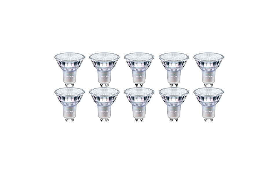 Philips Philips LED Spot 10 Pack - Dimmable GU10 with Warm White Light (2200K-2700K)