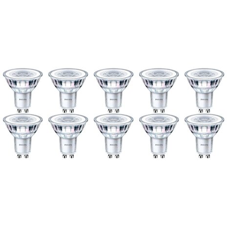 PHILIPS LED Spot 10 Pack - CorePro 840 36D - Dimbaar GU10 Fitting - 3W PHILIPS LED Spot 10 Pack - CorePro 840 36D - Dimbaar GU10 Fitting - 3W