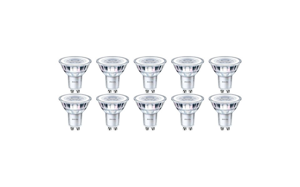 Philips PHILIPS LED Spot 10 Pack - CorePro 840 36D - Dimbaar GU10 Fitting - 3W Philips PHILIPS LED Spot 10 Pack - CorePro 840 36D - Dimbaar GU10 Fitting - 3W