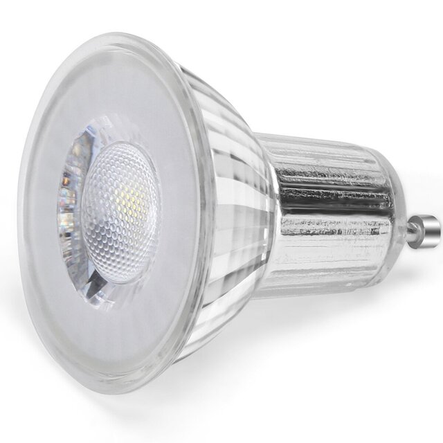 witte LED spot GU10 met 6 watt vermogen en neutraal wit licht van 4000K, 435 lumen