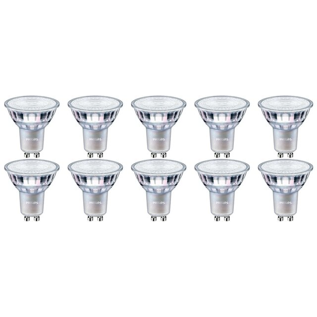 PHILIPS LED Spot 10 Pack - GU10 Dimbaar 2200K-2700K Lichtbronnen PHILIPS LED Spot 10 Pack - GU10 Dimbaar 2200K-2700K Lichtbronnen