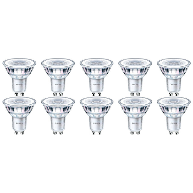 PHILIPS GU10 LED Spot 10 Pack - Dimbaar & Warm Wit Lichtbronnen