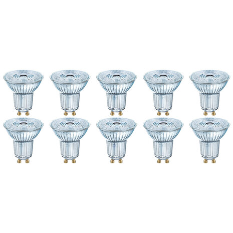 10-Pack LEDVANCE LED Spot GU10 - Dimbaar - Warm Wit 3000K - Vervangt 35W 10-Pack LEDVANCE LED Spot GU10 - Dimbaar - Warm Wit 3000K - Vervangt 35W