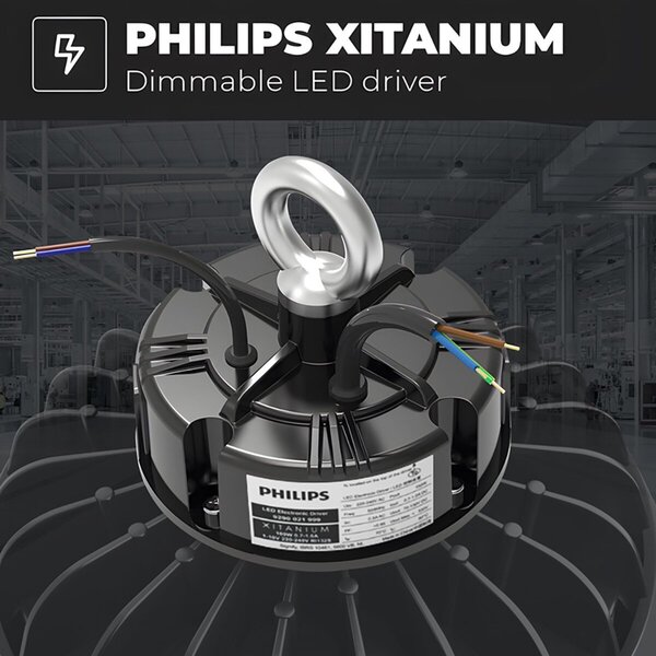 HLW LED LED UFO High Bay Premium 100W - Dimbaar, Waterdicht IP65, Neutraal Wit 4000K HLW LED LED UFO High Bay Premium 100W - Dimbaar, Waterdicht IP65, Neutraal Wit 4000K