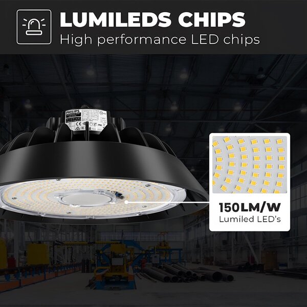 HLW LED LED UFO High Bay Premium 100W - Dimbaar, Waterdicht IP65, Neutraal Wit 4000K HLW LED LED UFO High Bay Premium 100W - Dimbaar, Waterdicht IP65, Neutraal Wit 4000K