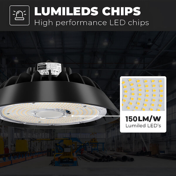 HLW LED LED UFO High Bay 240W - Dimbaar, IP65 Waterdicht, Natuurlijk Wit 4000K Magazijnverlichting HLW LED LED UFO High Bay 240W - Dimbaar, IP65 Waterdicht, Natuurlijk Wit 4000K Magazijnverlichting