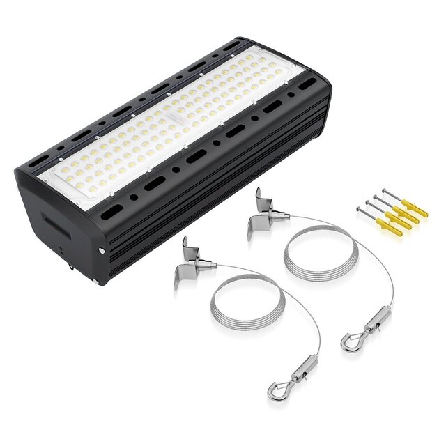 HLW LED LED High Bay Lineair 50W Dimbaar IP65 Koud Wit 6000K - Rinzu Lin