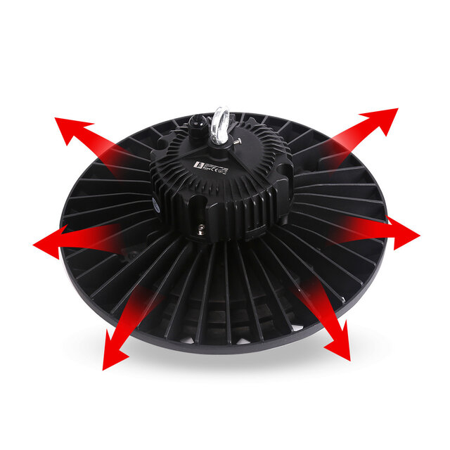 HLW LED LED UFO High Bay 150W - Waterdichte LED High Bay Magazijnverlichting IP65, Neutraal Wit 4000K