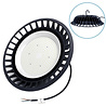 Ronde zwarte LED UFO High Bay lamp 200W met 18000 lumen en koel wit licht 6500K waterdichte IP65