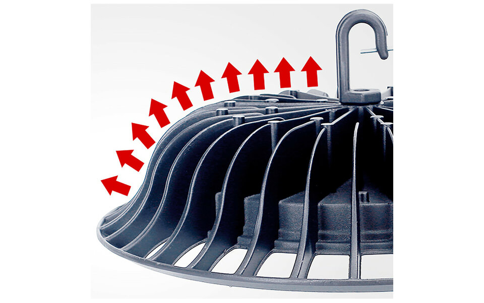 HLW LED LED UFO High Bay 100W - Waterdichte Magazijnverlichting IP65, Daglicht Wit 6500K