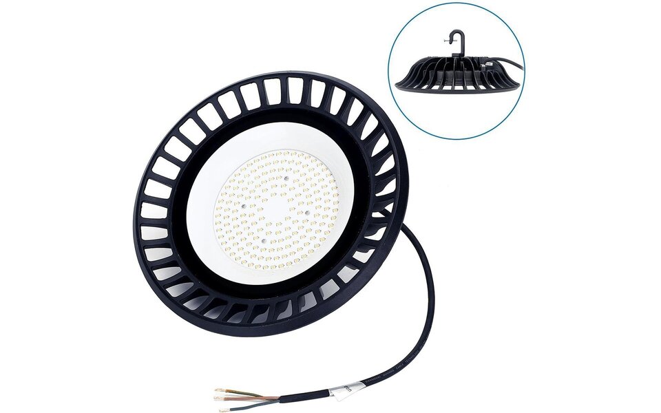 HLW LED LED UFO High Bay 100W - Waterproof LED lamp with neutral white 4000K, IP65 Warehouse lighting HLW LED LED UFO High Bay 100W - Waterproof LED lamp with neutral white 4000K, IP65 Warehouse lighting