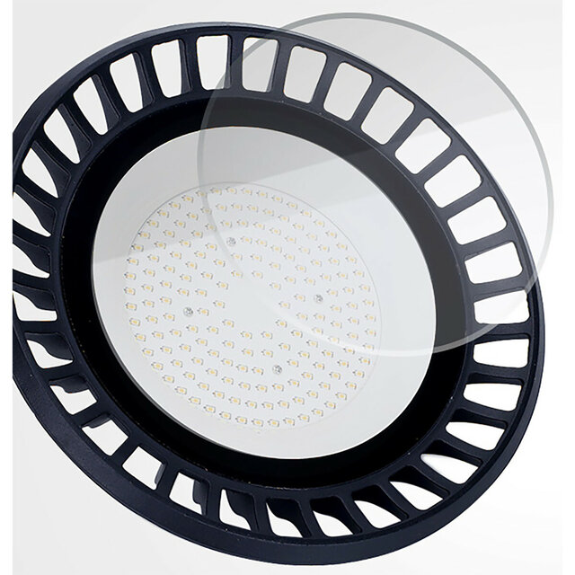 HLW LED LED UFO High Bay 150W - Waterdichte LED lamp voor Magazijnverlichting, IP65, Daglicht Wit 6500K