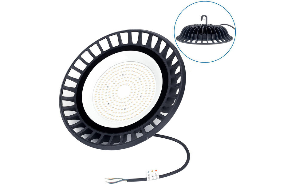HLW LED LED UFO High Bay 150W - Waterproof LED Lamp Warehouse Lighting IP65 Neutral White