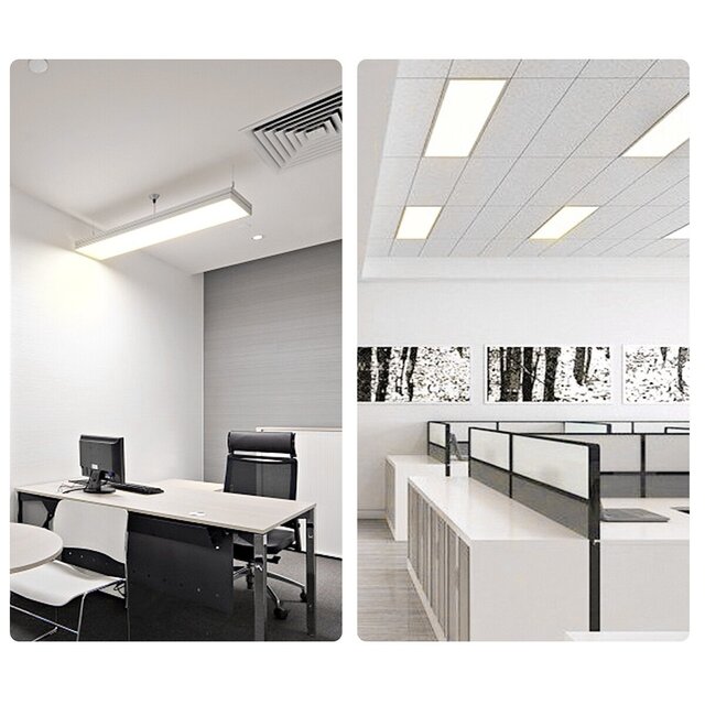 rechthoekig wit LED paneel 30x120 cm met 40W vermogen en 4000 lumen lichtopbrengst voor inbouw verlichting
