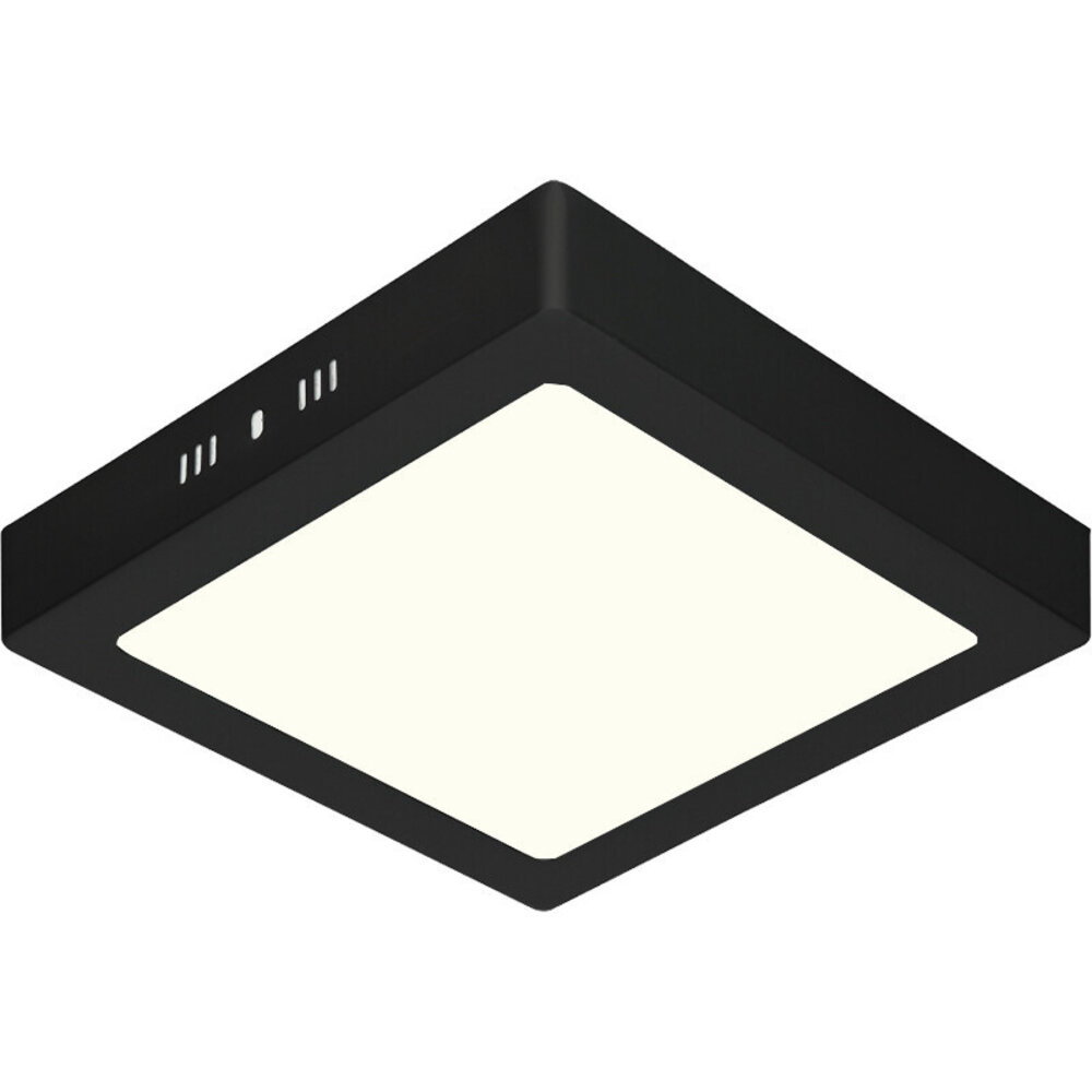 LED panel 30x30 24W matte black | Surface mounted 4200K 1680 lm