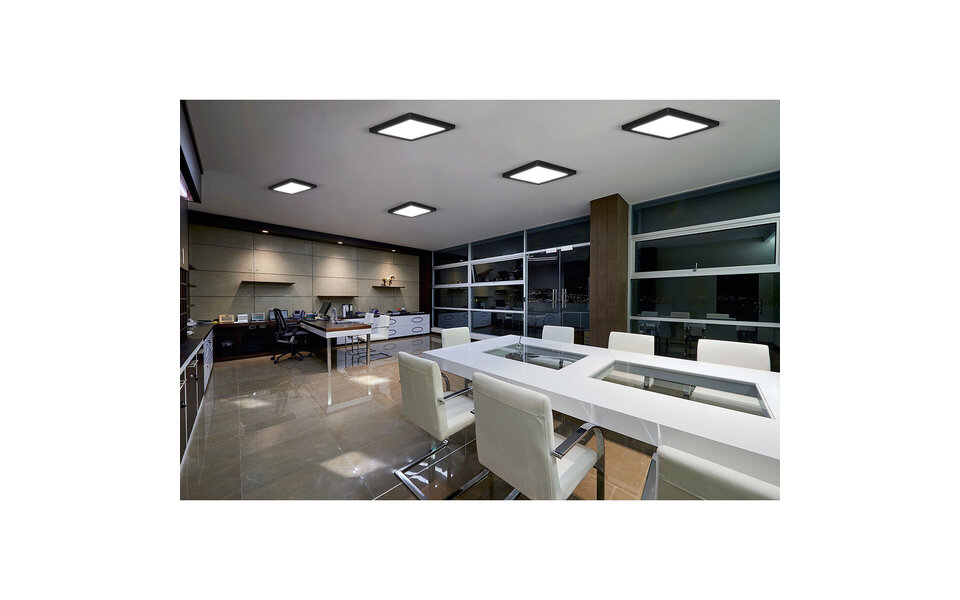 HLW LED 24W LED Paneel 30x30 - Natuurlijk Wit 4200K - Mat Zwart Opbouw LED Downlight