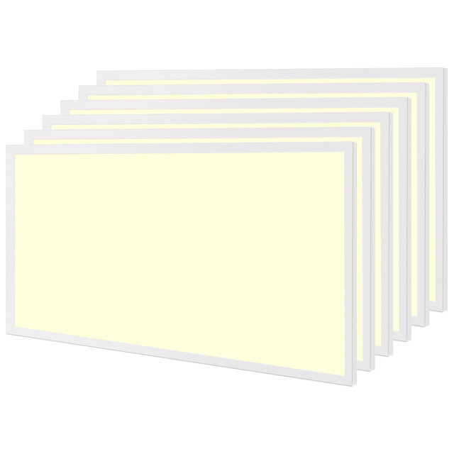 LED Paneel 30x60 6 Pack - Warm Wit 3000K - 24W Inbouw LED Binnenverlichting