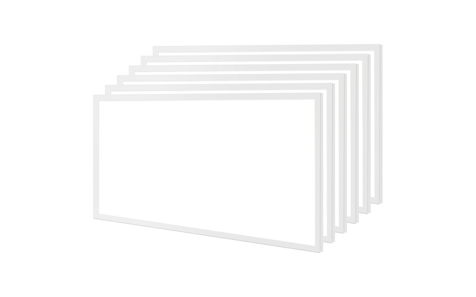 Velvalux LED Panel 30x60 6 Pack - Recessed LED Downlight 24W, Adjustable Beam Angle, Cool White 6000K