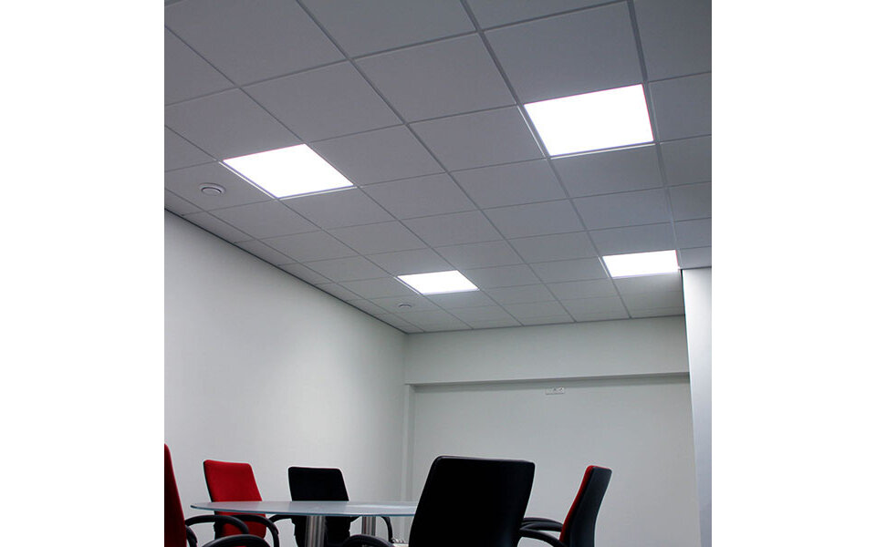 HLW LED LED Panel 60x60 - Aigi Clena 40W Recessed LED Downlight, Cool White 6000K, Matte White