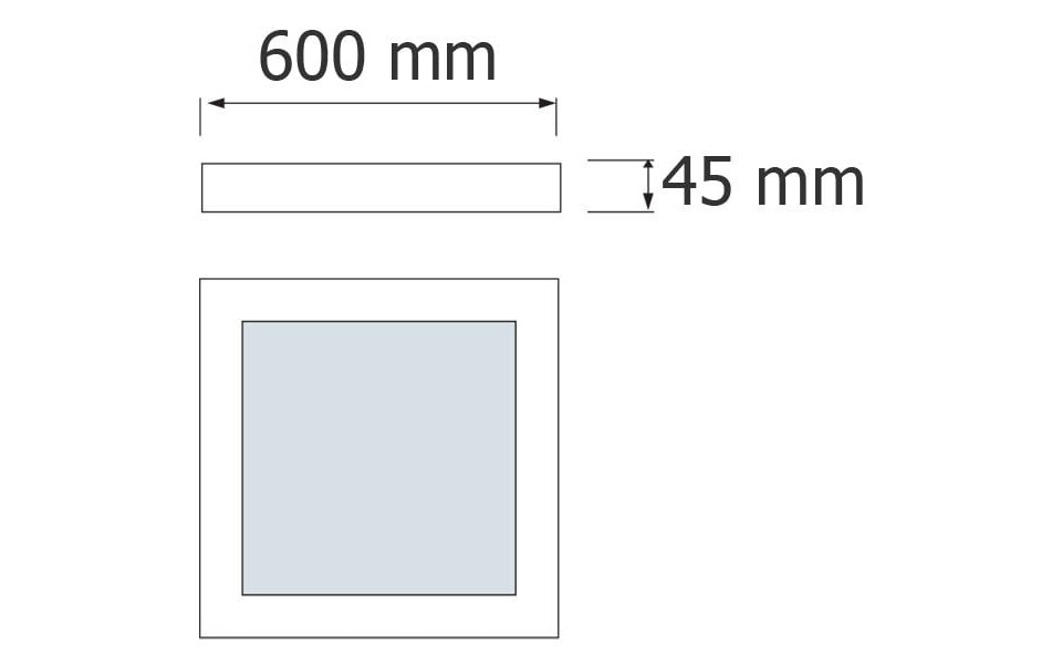 HLW LED LED Paneel 60x60 Helder Koud Wit 6000K - 40W Opbouw LED Lamp Vierkant