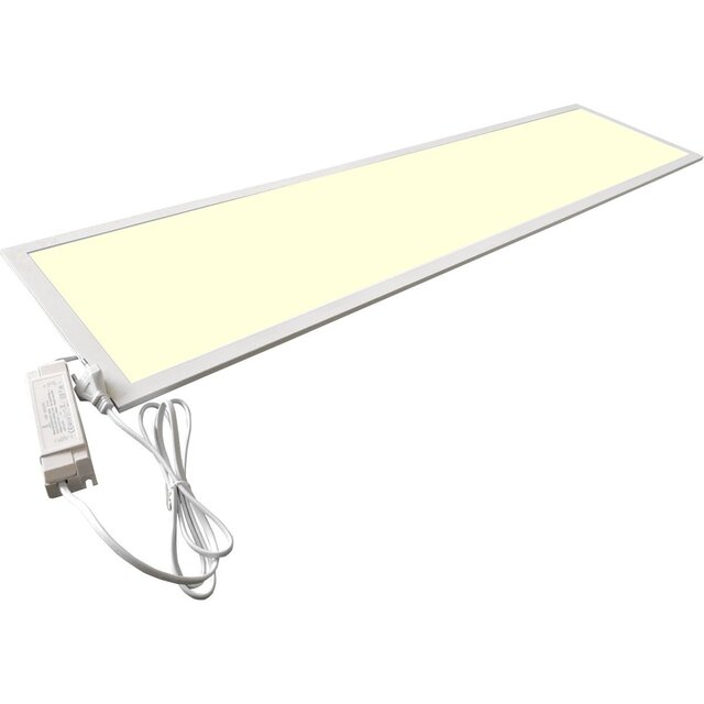 Rechthoekig LED paneel 30x120 cm warm wit 3000K 40W 4000 lumen inbouwlamp met UGR19 verlichting