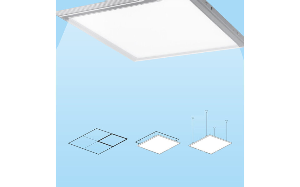 HLW LED Recessed LED Downlight 12W LED Panel 30x30 cm Neutral White Matt White