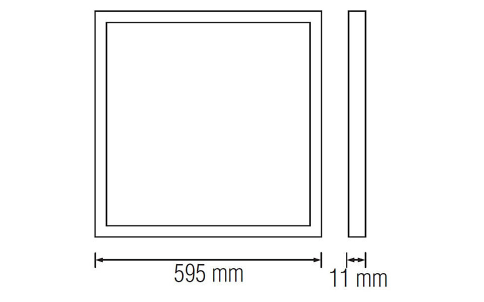 HLW LED Dimbaar LED Paneel 60x60 - 40W Inbouw LED Downlight, Koud Wit 6000K