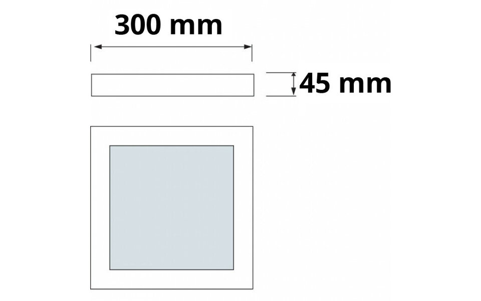 HLW LED LED Panel 30x30cm - 12W Surface-Mounted LED Downlight Cool White 6000K Bright HLW LED LED Panel 30x30cm - 12W Surface-Mounted LED Downlight Cool White 6000K Bright
