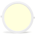 LED Panel Recessed Downlight 24W - Warm White 2700K–3000K - Round - Ø30 cm - Flicker-free
