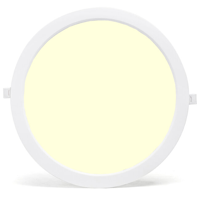 Inbouw LED Downlight 24W - Warm Wit 2700K–3000K - Rond Ø30 cm Binnenverlichting