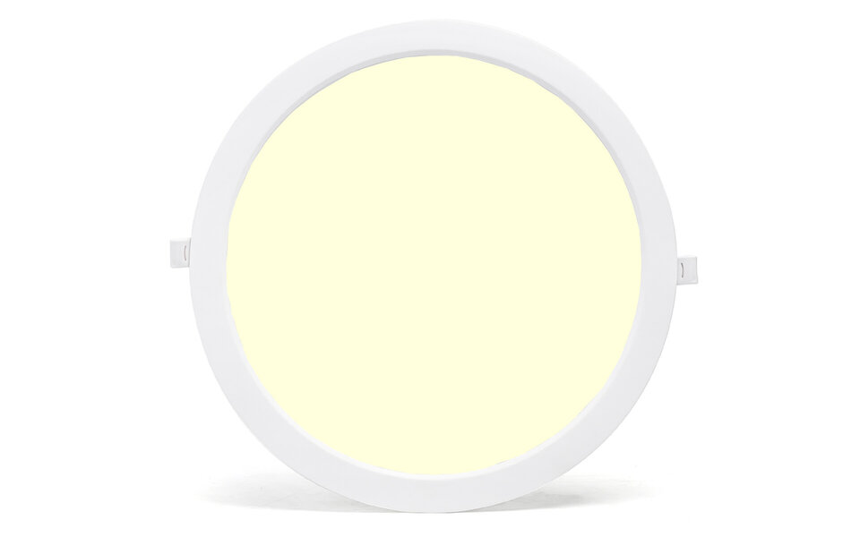 HLW LED LED Paneel Inbouw Downlight 24W - Warm Wit 2700K–3000K - Rond - Ø30 cm - Flikkervrij