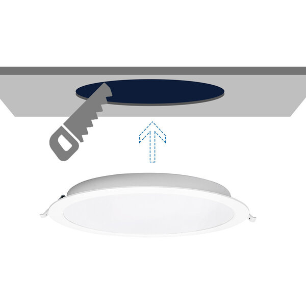HLW LED LED Paneel Inbouw Downlight 24W - Warm Wit 2700K–3000K - Rond - Ø30 cm - Flikkervrij HLW LED LED Paneel Inbouw Downlight 24W - Warm Wit 2700K–3000K - Rond - Ø30 cm - Flikkervrij