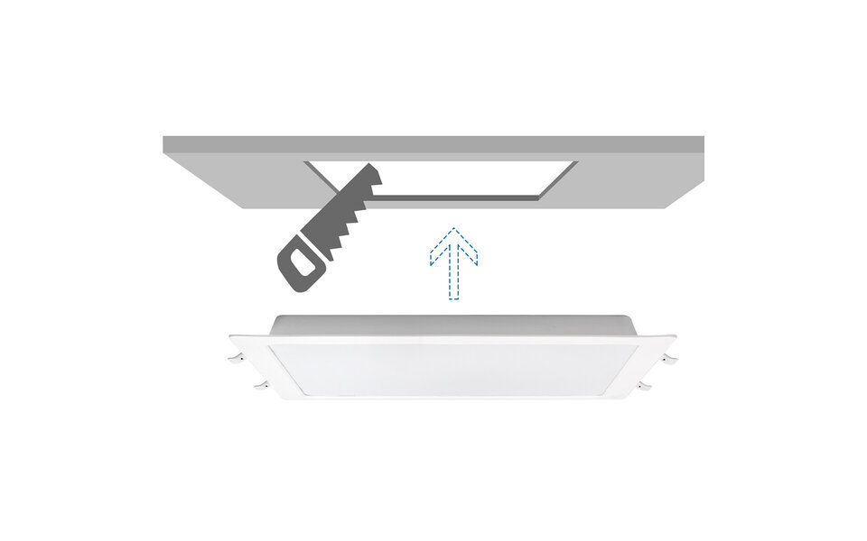 HLW LED Inbouw LED Downlight 24W - LED Paneel 30x30 cm Koud Wit 6000K Flikkervrij HLW LED Inbouw LED Downlight 24W - LED Paneel 30x30 cm Koud Wit 6000K Flikkervrij