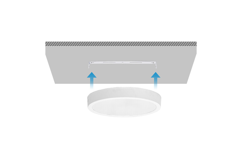HLW LED LED Panel Surface-Mounted Downlight Round 24W Warm White 2700K–3000K Ø30cm