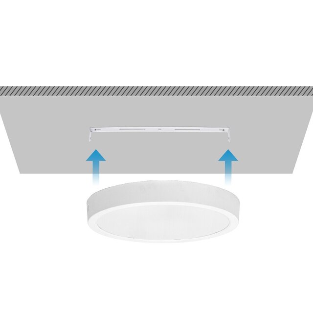 HLW LED 24W LED Paneel Downlight Opbouw - Rond Ø30cm, Natuurlijk Wit 4000K, Flikkervrij