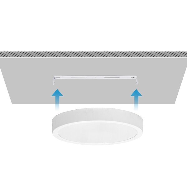 HLW LED 24W LED Paneel Downlight Opbouw - Rond Ø30cm, Natuurlijk Wit 4000K, Flikkervrij HLW LED 24W LED Paneel Downlight Opbouw - Rond Ø30cm, Natuurlijk Wit 4000K, Flikkervrij