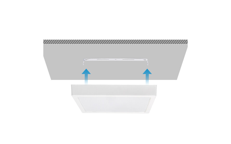 HLW LED LED Panel 30x30 - Warm White 2700K–3000K - 24W Surface-Mounted LED Downlight