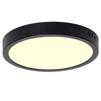 LED Panel Surface Mounted Downlight 24W Warm White 2700K–3000K Round Black