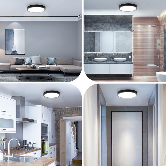 Velvalux Velvalux LED Panel Ø30cm 24W Warm White 2700K–3000K Surface-Mounted LED Downlight