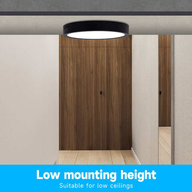 Ronde opbouw LED downlight 30 cm diameter 24W neutraal wit licht 4000K 2700 lumen binnenverlichting