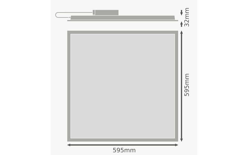 LEDVANCE 6x LEDVANCE LED Panel 60x60 36W - Cool White 6000K - Energy-efficient LED lamp value pack
