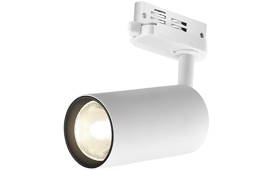 HLW LED LED Rail Lighting Spot with GU10 Fitting - Matte White Aluminum, 3 Phase