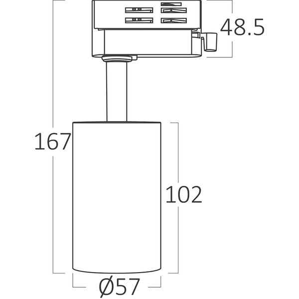 HLW LED LED Railverlichting Spot met GU10 Fitting - Mat Wit Aluminium, 3 Fase HLW LED LED Railverlichting Spot met GU10 Fitting - Mat Wit Aluminium, 3 Fase