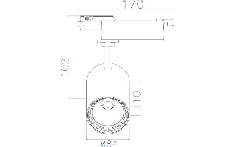 HLW LED 18W LED Spot - Natural White LED Lamp | Matte White Lion Rail Lighting
