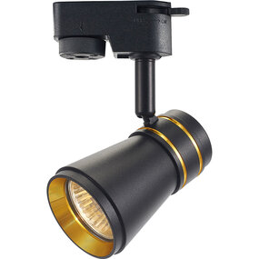 LED Railverlichting Prixa Tron - GU10 Fitting - Zwart/Goud LED Railverlichting Prixa Tron - GU10 Fitting - Zwart/Goud
